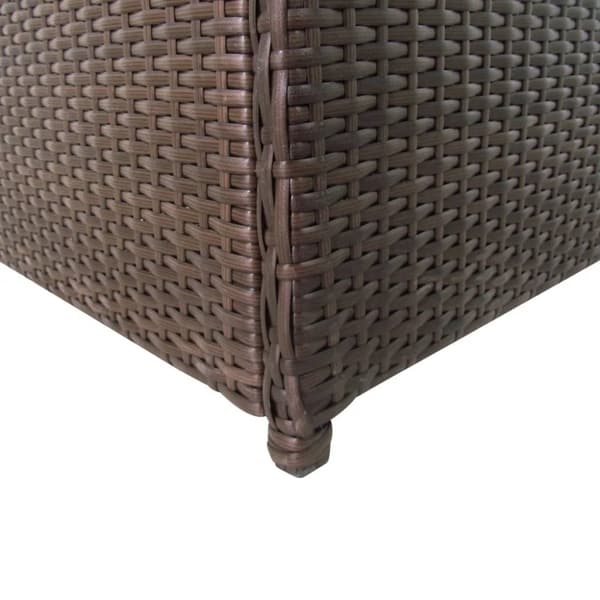 vidaXL udendørs opbevaringkasse brun 120x50x60 cm polyrattan -  Udendørs opbevaringskasser
