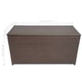 Miniatyrbillede 6 af 6: vidaXL udendørs opbevaringkasse brun 120x50x60 cm polyrattan -  Udendørs opbevaringskasser