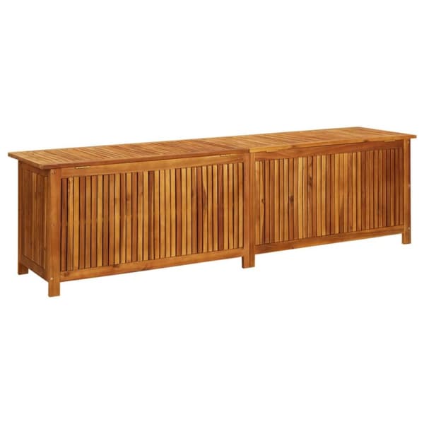 vidaXL Puutarhan varastolaatikko 200x50x58 cm täysi akaasiapuu -  Ulkotilan säilytyslaatikot