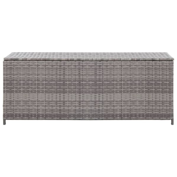 vidaXL Puutarhan säilytyslaatikko harmaa 120x50x60 cm polyrottinki -  Ulkotilan säilytyslaatikot