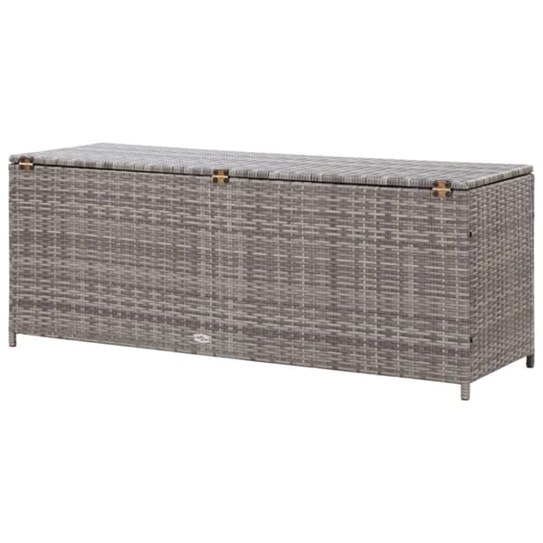 vidaXL Puutarhan säilytyslaatikko harmaa 120x50x60 cm polyrottinki -  Ulkotilan säilytyslaatikot