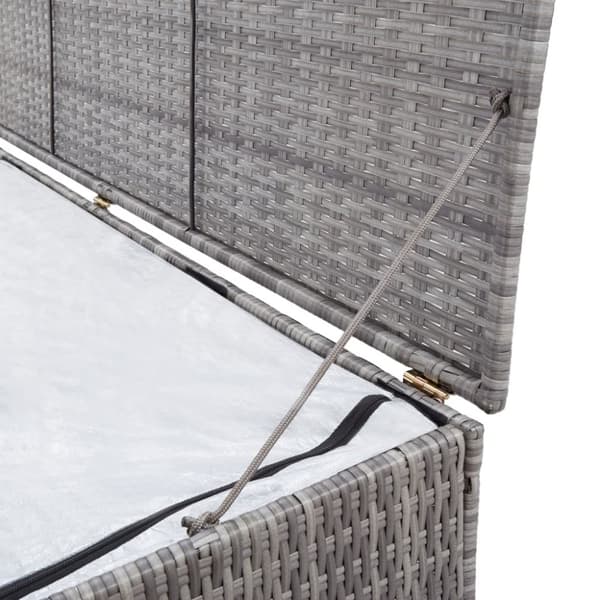 vidaXL Puutarhan säilytyslaatikko harmaa 120x50x60 cm polyrottinki -  Ulkotilan säilytyslaatikot