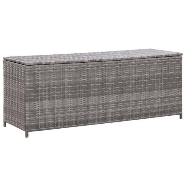 vidaXL Puutarhan säilytyslaatikko harmaa 120x50x60 cm polyrottinki -  Ulkotilan säilytyslaatikot