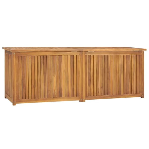 vidaXL Puutarhalaatikko 150x50x55 cm täysi tiikki -  Ulkotilan säilytyslaatikot