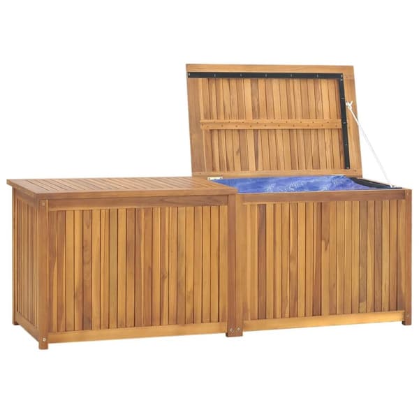 vidaXL Puutarhalaatikko 150x50x55 cm täysi tiikki -  Ulkotilan säilytyslaatikot