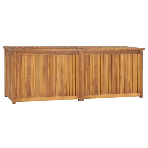 vidaXL Puutarhalaatikko 150x50x55 cm täysi tiikki -  Ulkotilan säilytyslaatikot