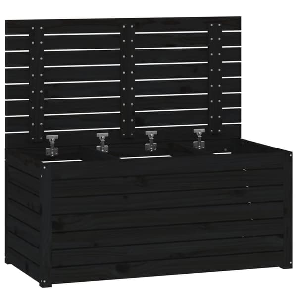 vidaXL Puutarhalaatikko musta 101x50,5x46,5 cm täysi mänty -  Ulkotilan säilytyslaatikot