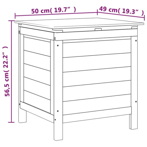vidaXL Ulkosäilytyslaatikko antrasiitti 50x49x56,5 cm täysi kuusi -  Ulkotilan säilytyslaatikot