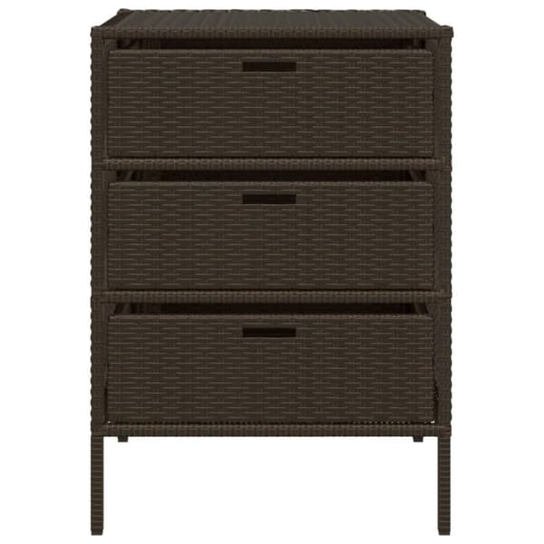 vidaXL Trädgårdsskåp brun 55x59x80 cm konstrotting -  Dynboxar