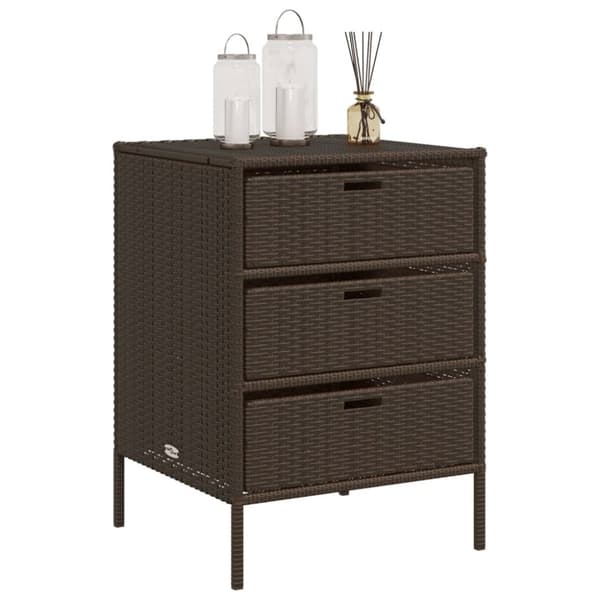 vidaXL Trädgårdsskåp brun 55x59x80 cm konstrotting -  Dynboxar