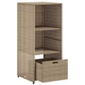 Miniatyrbild 7 av 11: vidaXL Trädgårdsskåp beige 50x55x115 cm konstrotting -  Dynboxar