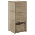 Miniatyrbild 10 av 11: vidaXL Trädgårdsskåp beige 50x55x115 cm konstrotting -  Dynboxar