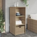 Miniatyrbild 2 av 11: vidaXL Trädgårdsskåp beige 50x55x115 cm konstrotting -  Dynboxar