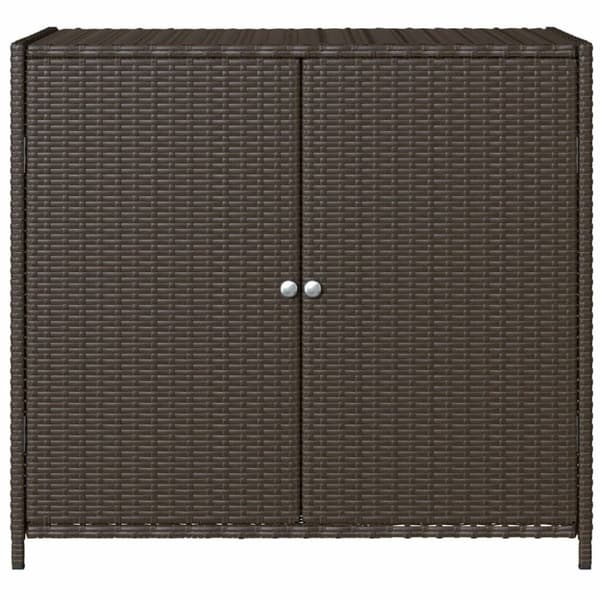 vidaXL opbevaringsskab til haven 83x45x76 cm polyrattan brun -  Udendørs opbevaringskasser