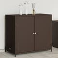 Miniatyrbillede 2 af 11: vidaXL opbevaringsskab til haven 83x45x76 cm polyrattan brun -  Udendørs opbevaringskasser
