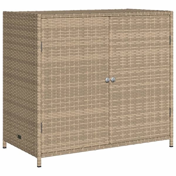 vidaXL Trädgårdsskåp beige 83x45x76 cm konstrotting - Dynboxar
