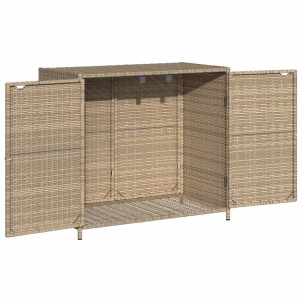 vidaXL Trädgårdsskåp beige 83x45x76 cm konstrotting - Dynboxar