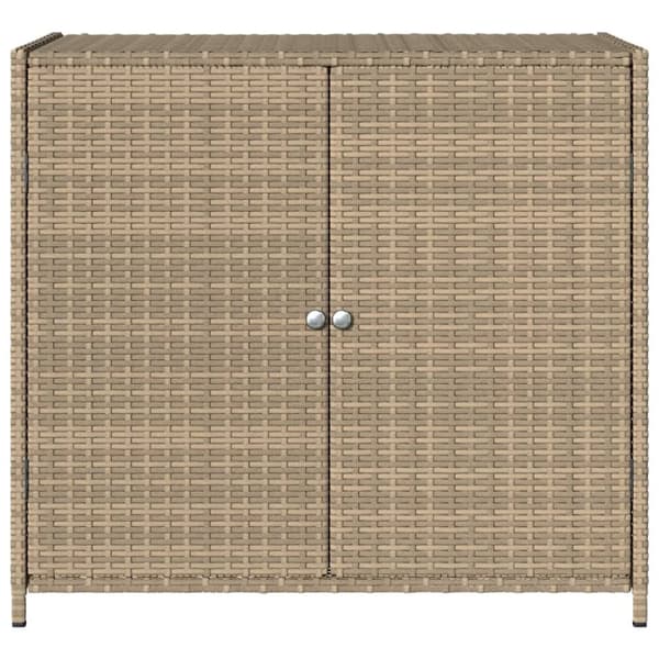 vidaXL Trädgårdsskåp beige 83x45x76 cm konstrotting - Dynboxar