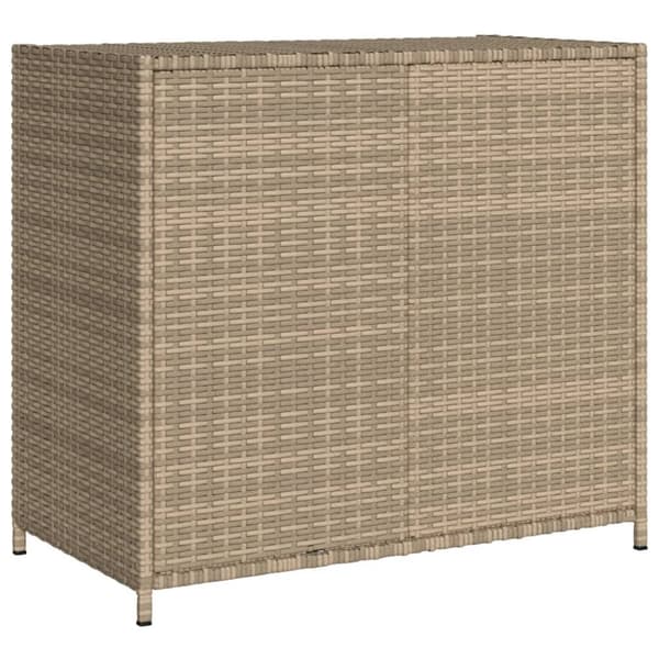 vidaXL Trädgårdsskåp beige 83x45x76 cm konstrotting - Dynboxar