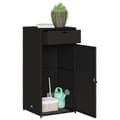Miniatyrbillede 6 af 11: vidaXL opbevaringsskab til haven 55x55x111 cm polyrattan sort -  Udendørs opbevaringskasser