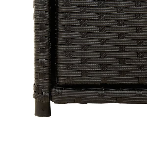 vidaXL opbevaringsskab til haven 55x55x111 cm polyrattan sort -  Udendørs opbevaringskasser
