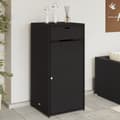 Miniatyrbillede 2 af 11: vidaXL opbevaringsskab til haven 55x55x111 cm polyrattan sort -  Udendørs opbevaringskasser