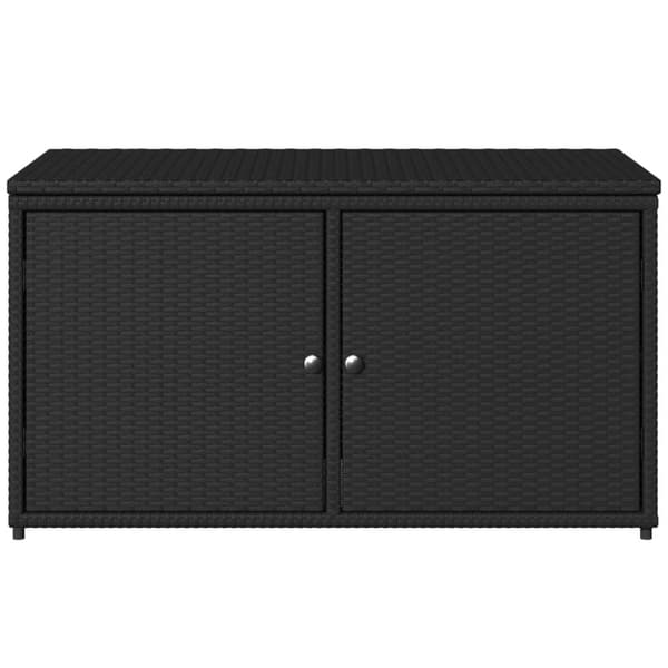 vidaXL Puutarhan säilytyskaappi musta 110x55x60,5 cm polyrottinki -  Ulkotilan säilytyslaatikot