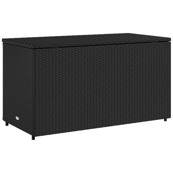 vidaXL Puutarhan säilytyskaappi musta 110x55x60,5 cm polyrottinki -  Ulkotilan säilytyslaatikot