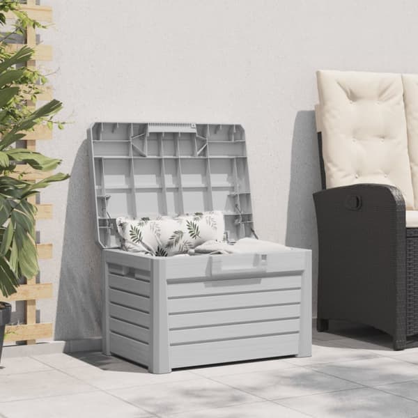 vidaXL Ulkotyynylaatikko harmaa 73x50,5x46,5 cm polypropeeni -  Ulkotilan säilytyslaatikot