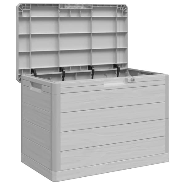 vidaXL Ulkotyynylaatikko harmaa 77,5x44,5x53 cm polypropeeni -  Ulkotilan säilytyslaatikot