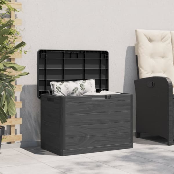 vidaXL Ulkotyynylaatikko antrasiitti 77,5x44,5x53 cm polypropeeni -  Ulkotilan säilytyslaatikot