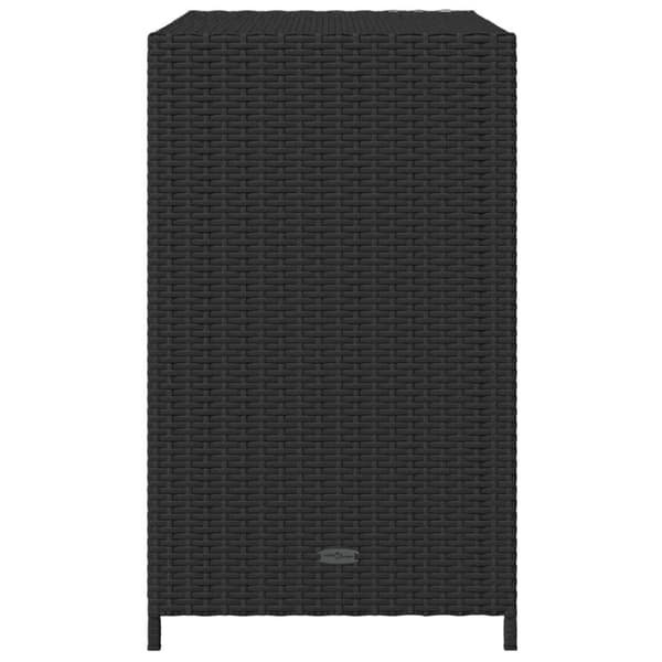 vidaXL opbevaringsskab til haven 83x45x76 cm polyrattan sort -  Udendørs opbevaringskasser