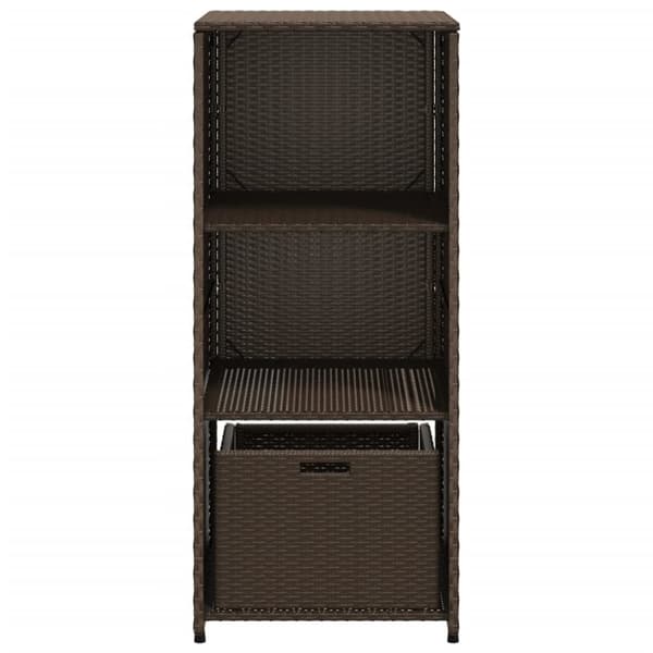 vidaXL Puutarhan säilytyskaappi ruskea 50x55x115 cm polyrottinki -  Ulkotilan säilytyslaatikot