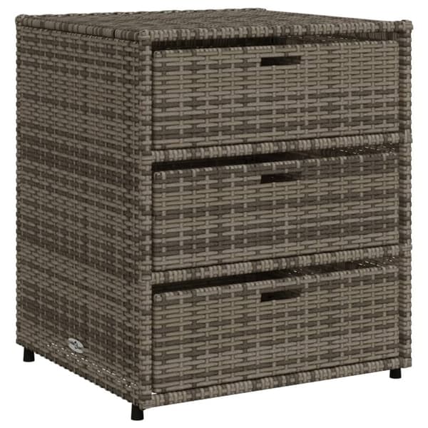 vidaXL Puutarhan säilytyskaappi harmaa 55x59x69 cm polyrottinki -  Ulkotilan säilytyslaatikot