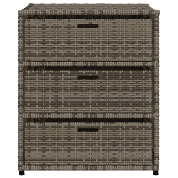 vidaXL Puutarhan säilytyskaappi harmaa 55x59x69 cm polyrottinki -  Ulkotilan säilytyslaatikot