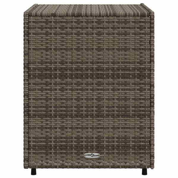 vidaXL Puutarhan säilytyskaappi harmaa 55x59x69 cm polyrottinki -  Ulkotilan säilytyslaatikot