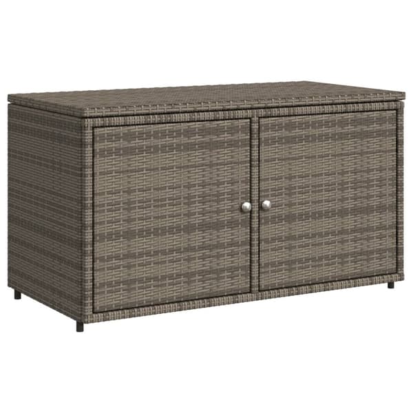 vidaXL Puutarhan säilytyskaappi harmaa 110x55x60,5 cm polyrottinki -  Ulkotilan säilytyslaatikot