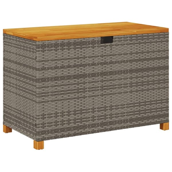 vidaXL Puutarhan säilytyslaatikko harmaa 110x55x63 cm polyrottinki - Ulkotilan säilytyslaatikot