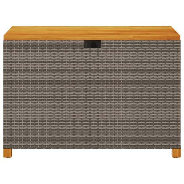 vidaXL Puutarhan säilytyslaatikko harmaa 110x55x63 cm polyrottinki - Ulkotilan säilytyslaatikot