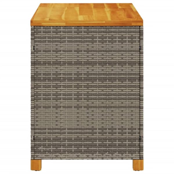 vidaXL Puutarhan säilytyslaatikko harmaa 110x55x63 cm polyrottinki - Ulkotilan säilytyslaatikot