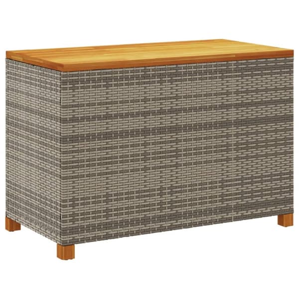 vidaXL Puutarhan säilytyslaatikko harmaa 110x55x63 cm polyrottinki - Ulkotilan säilytyslaatikot