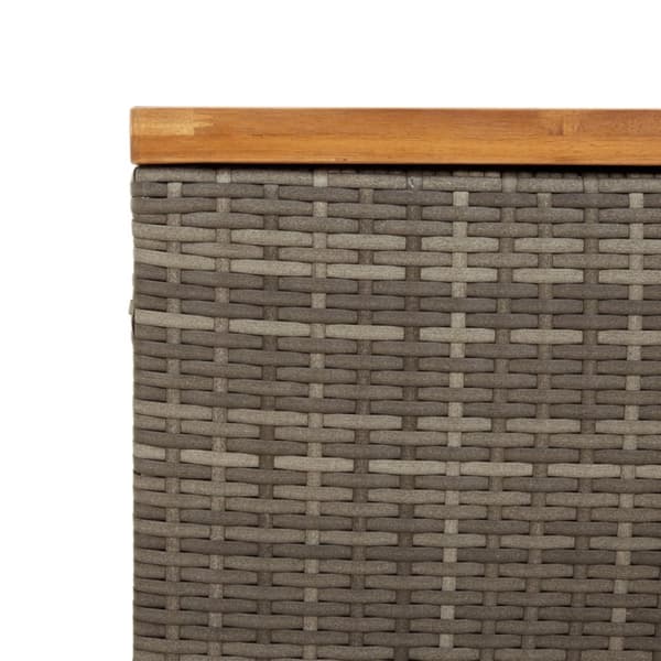 vidaXL Puutarhan säilytyslaatikko harmaa 110x55x63 cm polyrottinki - Ulkotilan säilytyslaatikot