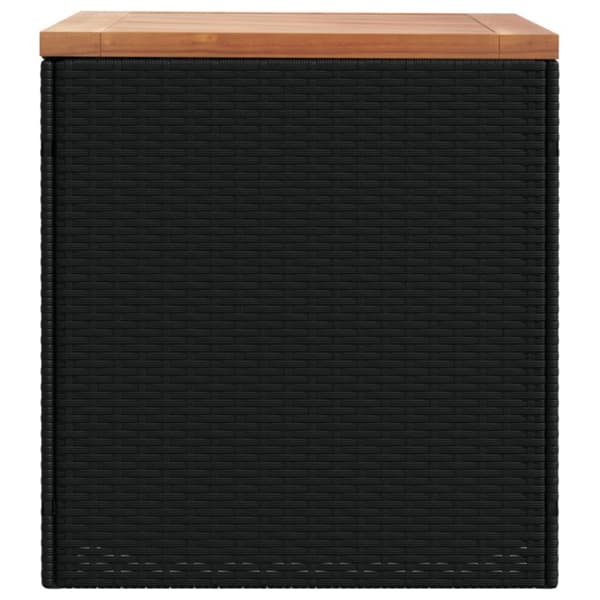 vidaXL opbevaringsboks til haven 110x50x54 cm polyrattan akacie sort -  Udendørs opbevaringskasser