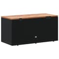 Miniatyrbillede 7 af 11: vidaXL opbevaringsboks til haven 110x50x54 cm polyrattan akacie sort -  Udendørs opbevaringskasser