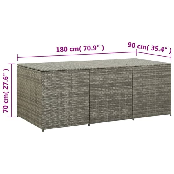 The Living Store Dynbox konstrotting 180x90x70 cm grå -  Dynboxar