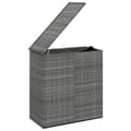Pikkukuva 4 / 6: The Living Store Puutarhan säilytyslaatikko PE-rottinki 100x49x103,5 cm harmaa -  Ulkotilan säilytyslaatikot