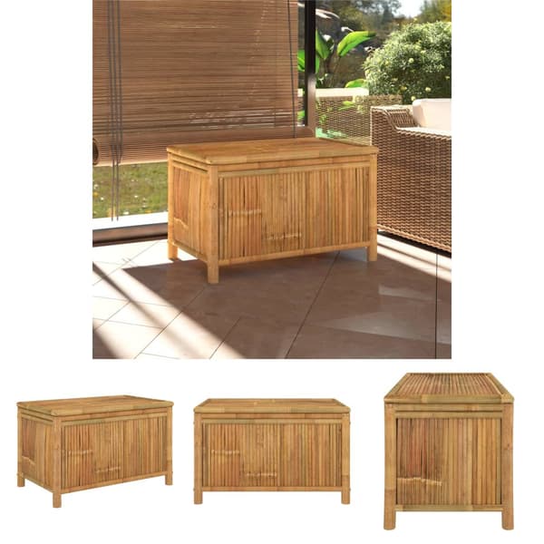 The Living Store opbevaringskasse til haven Box 90x52x55 cm bambus -  Udendørs opbevaringskasser