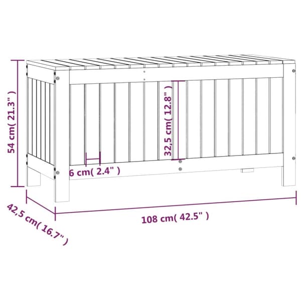 The Living Store Dynbox vit 108x42,5x54 cm massiv furu -  Dynboxar
