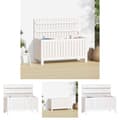 Pikkukuva 1 / 11: The Living Store Säilytyslaatikko valkoinen 108x42,5x54 cm täysi mänty -  Ulkotilan säilytyslaatikot