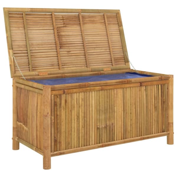 The Living Store opbevaringskasse til haven 110x52x55 cm bambus -  Udendørs opbevaringskasser